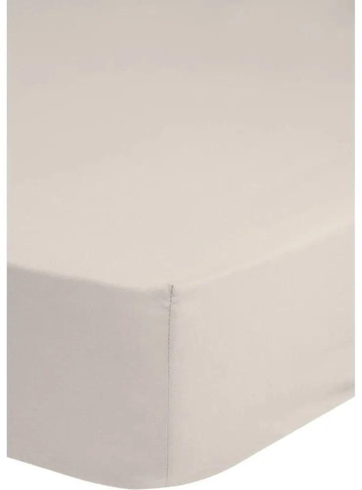 Cearșaf elastic din bumbac Good Morning, 90 x 200 cm, bej