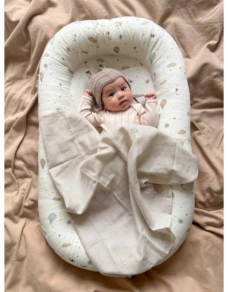 Cuib pentru bebeluș fildeș 52x84 cm Dreamland – Cam Cam Copenhagen