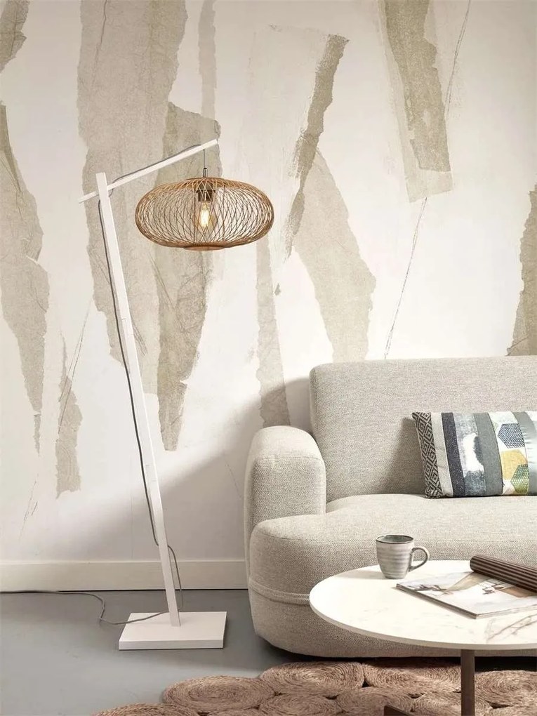 Lampadar eco din bambus Cango S white/40x20 nat