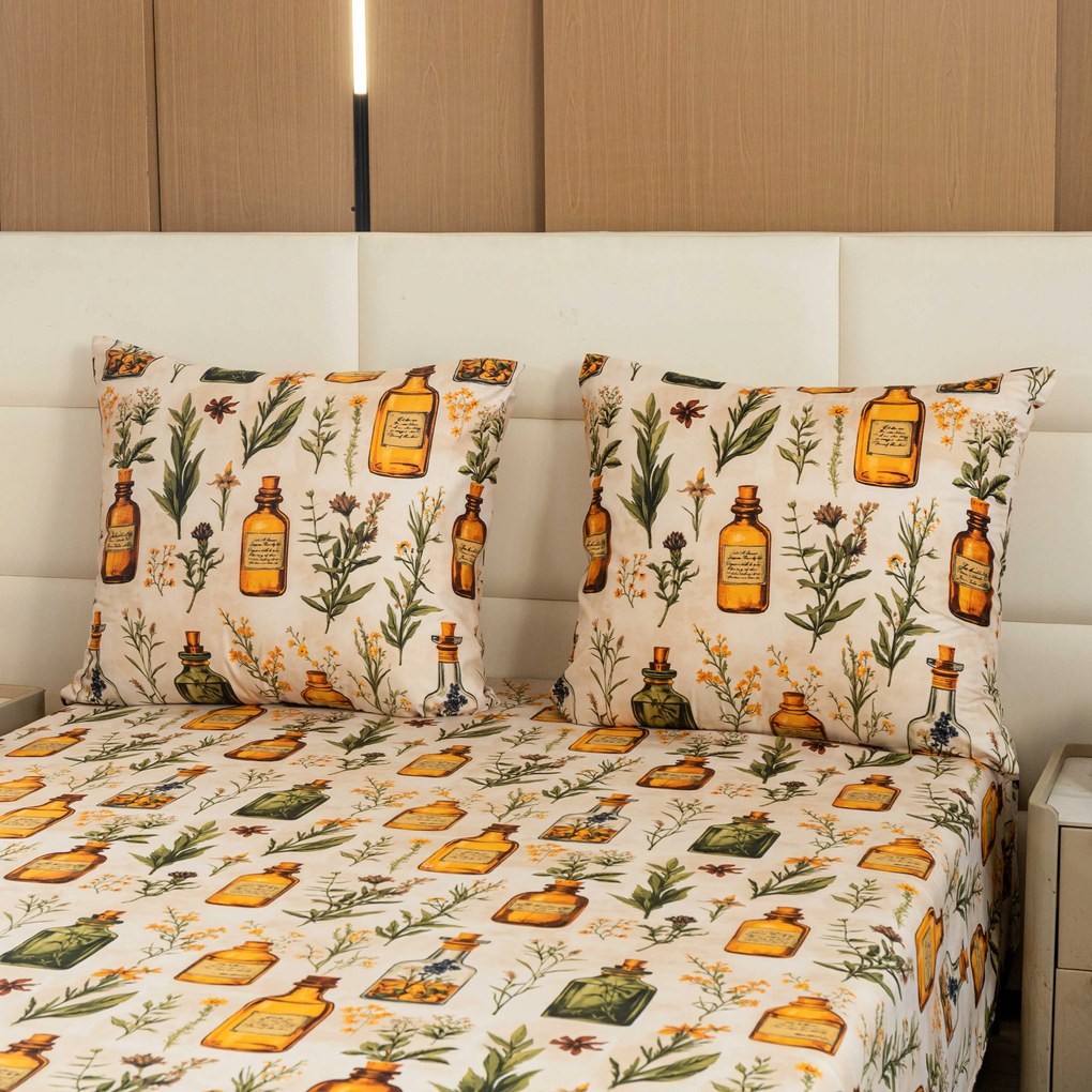 Lenjerie de pat din microfibra APOTHECARY crem Dimensiune lenjerie de pat: 70 x 90 cm | 140 x 220 cm