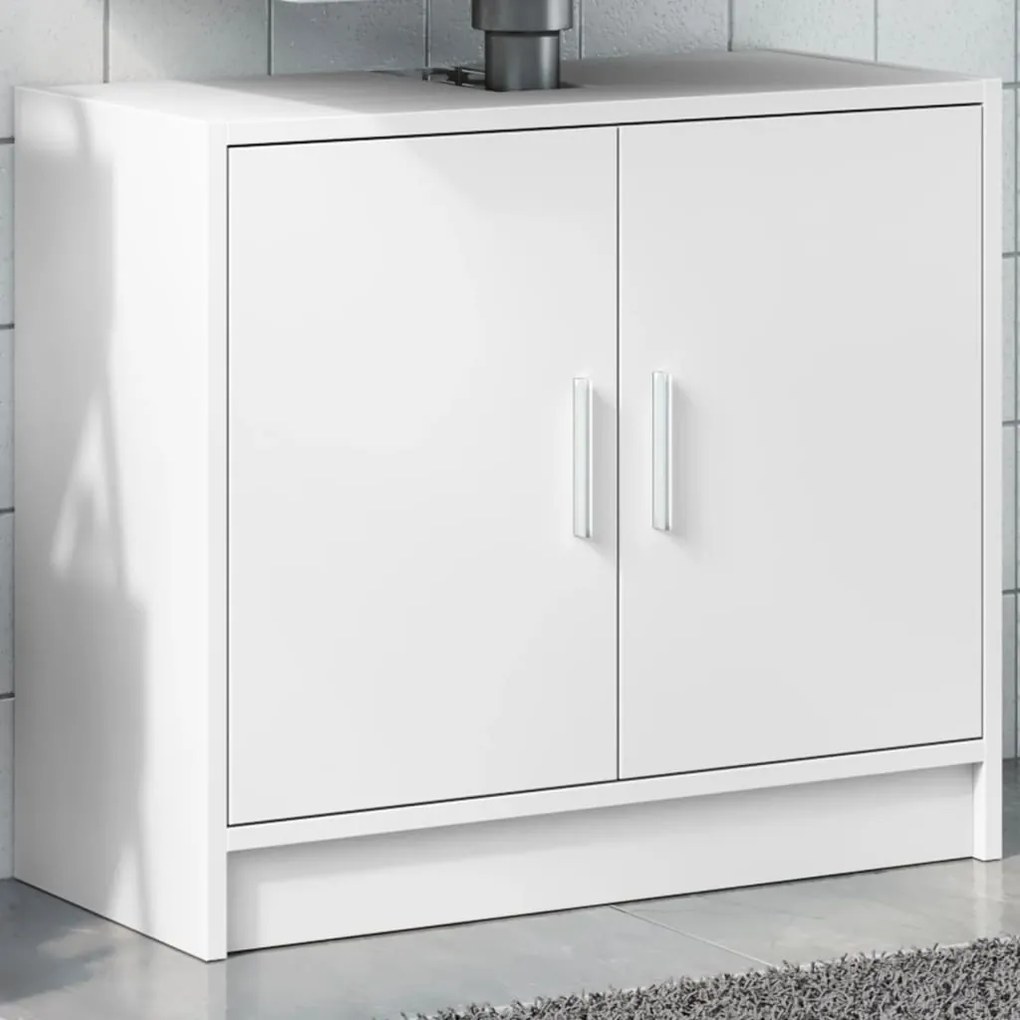 vidaXL Dulap de chiuvetă, alb, 63x29x55 cm, lemn prelucrat