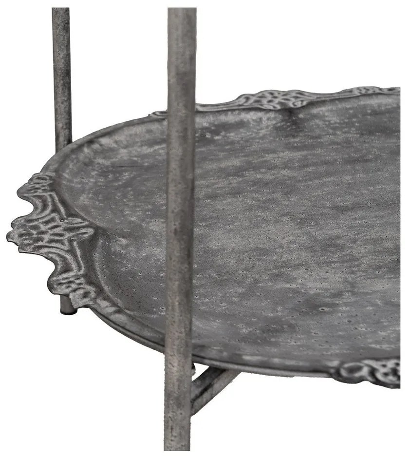 Etajeră gri din metal 45x144x45 cm Mireille – Ixia