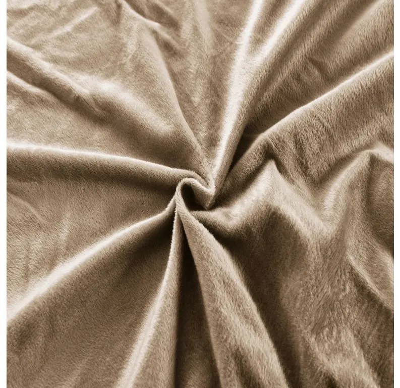 Cearsaf microplush NOLVIA 160x200 cm bej