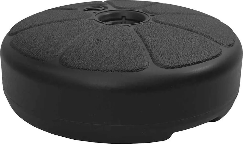 vidaXL Suport de umbrelă, negru, 15 L, umplere cu nisip/apă