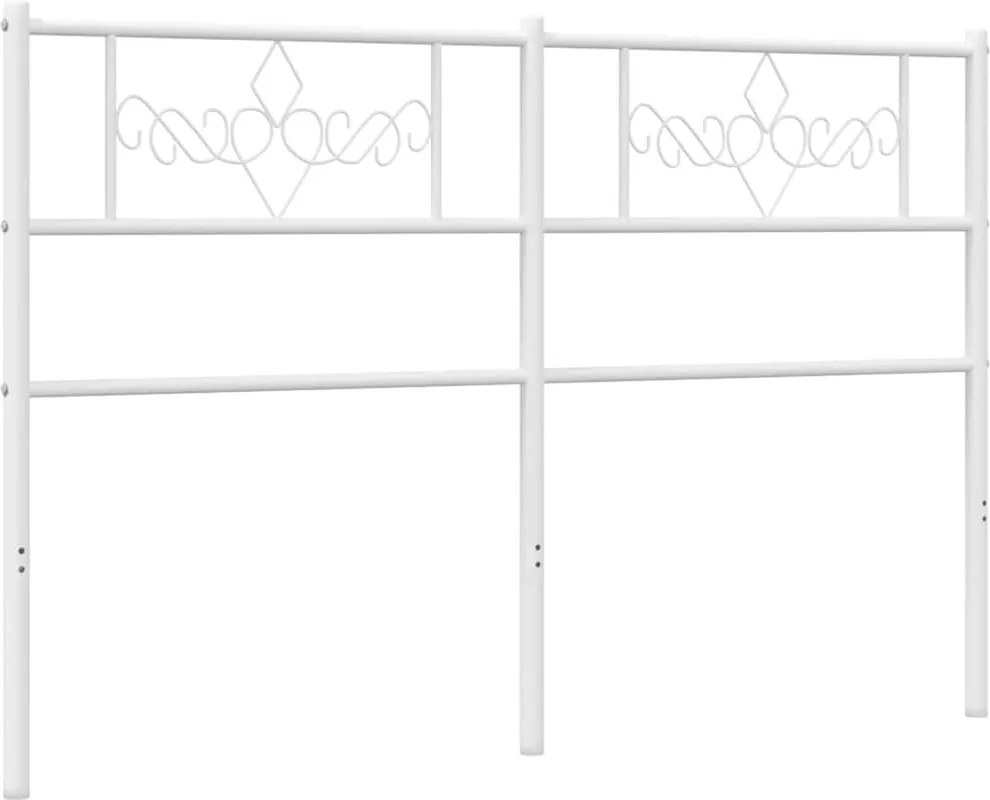 vidaXL Tăblie de pat de schimb metalică, alb, 160 cm