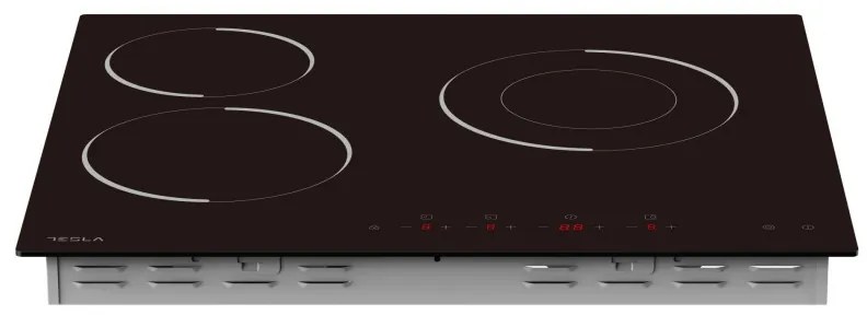 Plita vitroceramica incorporabila Tesla HV6300MB, 5700W, 9 trepte, Timer, Indicator suprafață fierbinte, Protectie copii, Negru