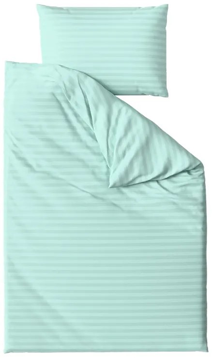Lenjerie de pat hoteliera din microfibra JASMINE menta - dunga 2 cm Dimensiune lenjerie de pat: 70 x 90 cm | 140 x 220 cm
