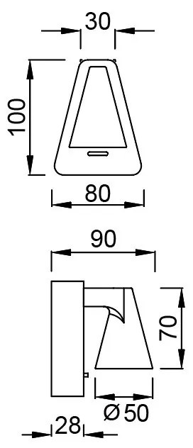 Aplica de perete LED stil minimalist AFRICA I
