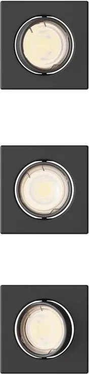 Philips - Set de 3 spoturi încastrate PERIDOT 1xGU10/7W/230V negru