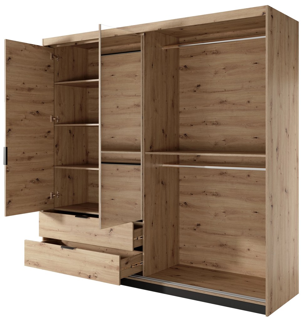 Dulap de haine Tallin 220 (Stejar artisan + antracit). 1071398