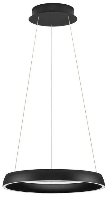 Lustra circulara aluminiu negru LED CCT OVIA 45cm