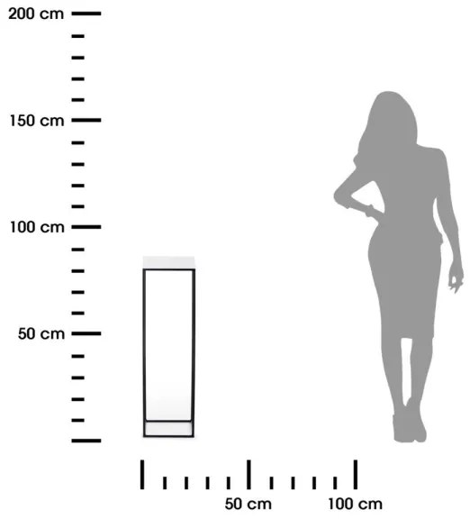 Suport flori BASICLOFT 80x24 negru/alb