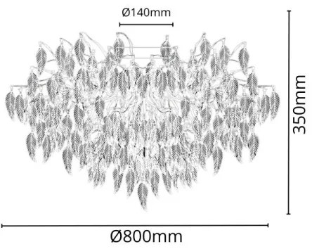 Lustră de cristal aplicată 12xG9/40W/230V negru