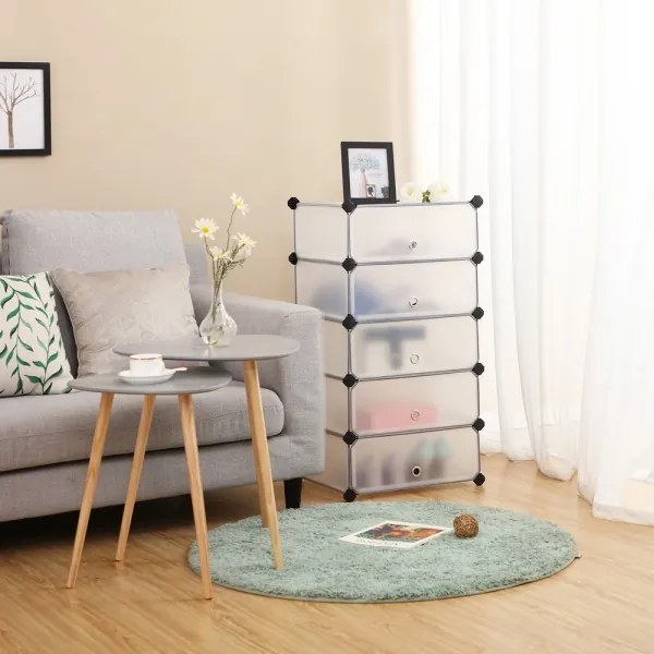 Raft modular cu sertare BOXIFY, alb