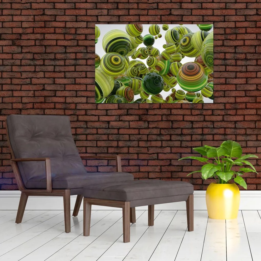 Tablou cu bile în dungi (90x60 cm)