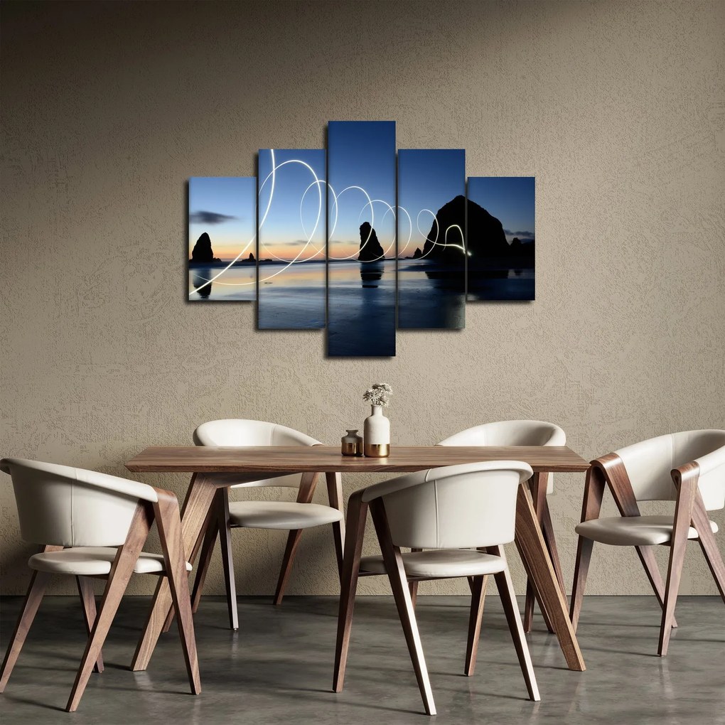 Tabloul - plaja în apus de soare (150x105 cm)