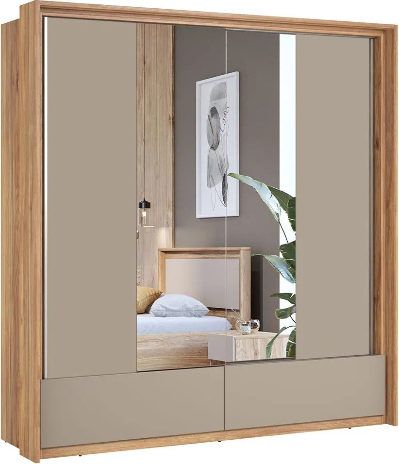 Dulap lemn masiv Eleganza, 209 × 219 × 63 cm