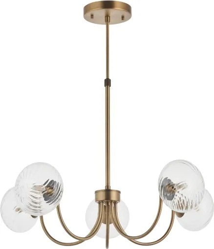 Endon 119210 - Candelabru HAGUE pe tijă, 5xG9/5W/230V, alamă