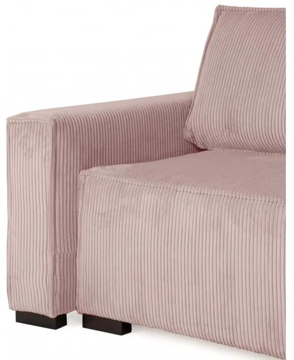 Canapea extensibila cu trei locuri roz deschis SMART