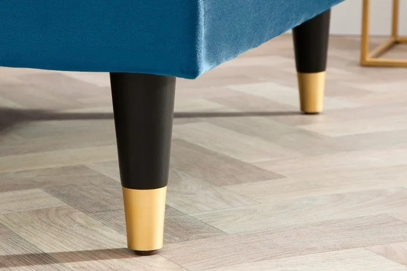 Coltar elegant Cozy Velvet, catifea aqua