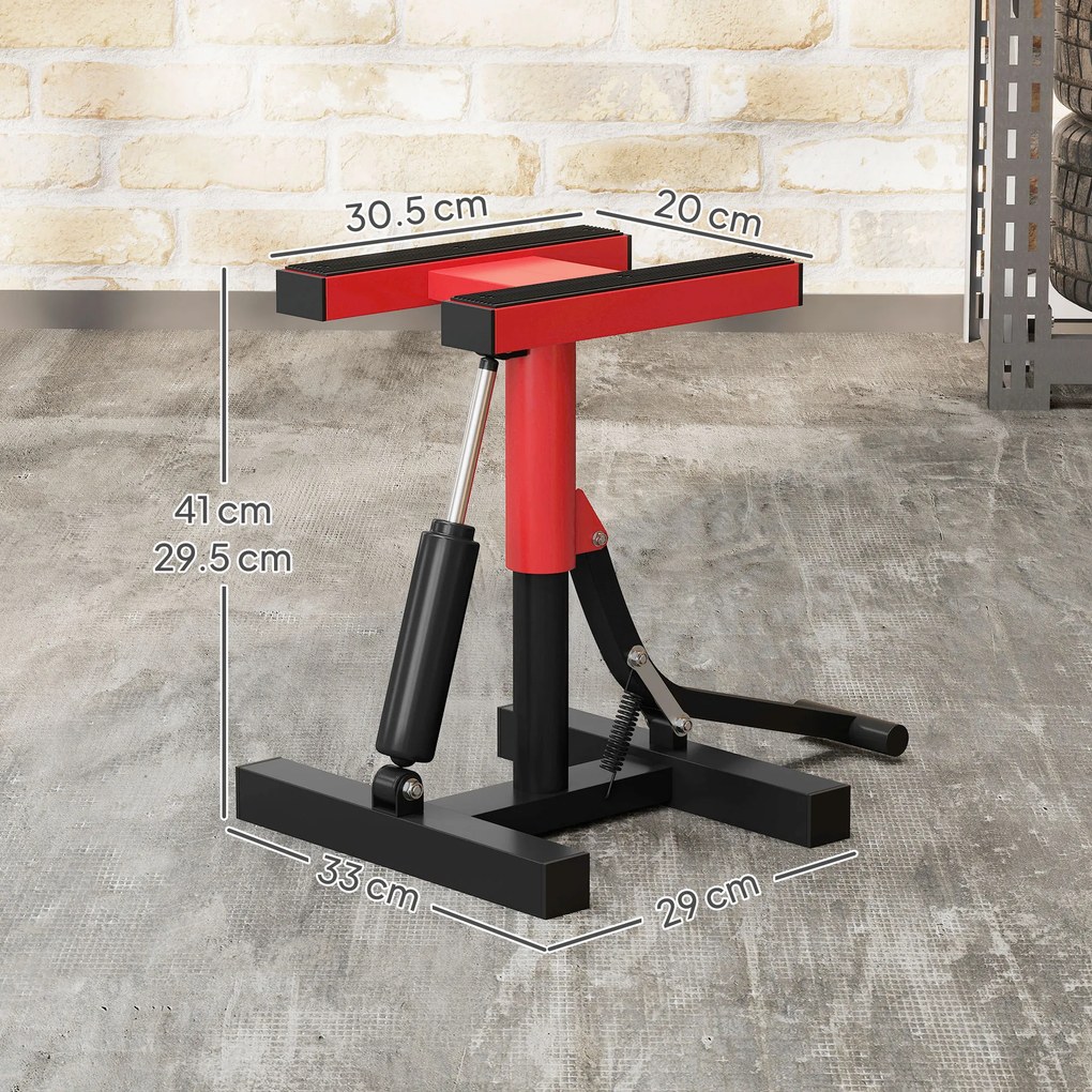 HOMCOM Cric Elevator Moto din Oțel, Capacitate 150 kg, Înălțime Reglabilă | Aosom Romania
