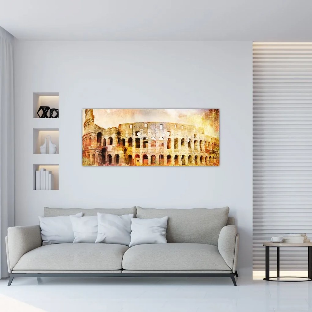 Tablou - Pictură digitală, Colosseum, Roma, Italia (120x50 cm)
