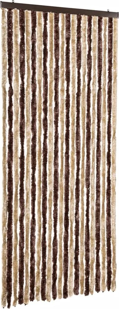vidaXL Perdea pentru insecte, bej și maro deschis, 90x220 cm, Chenille