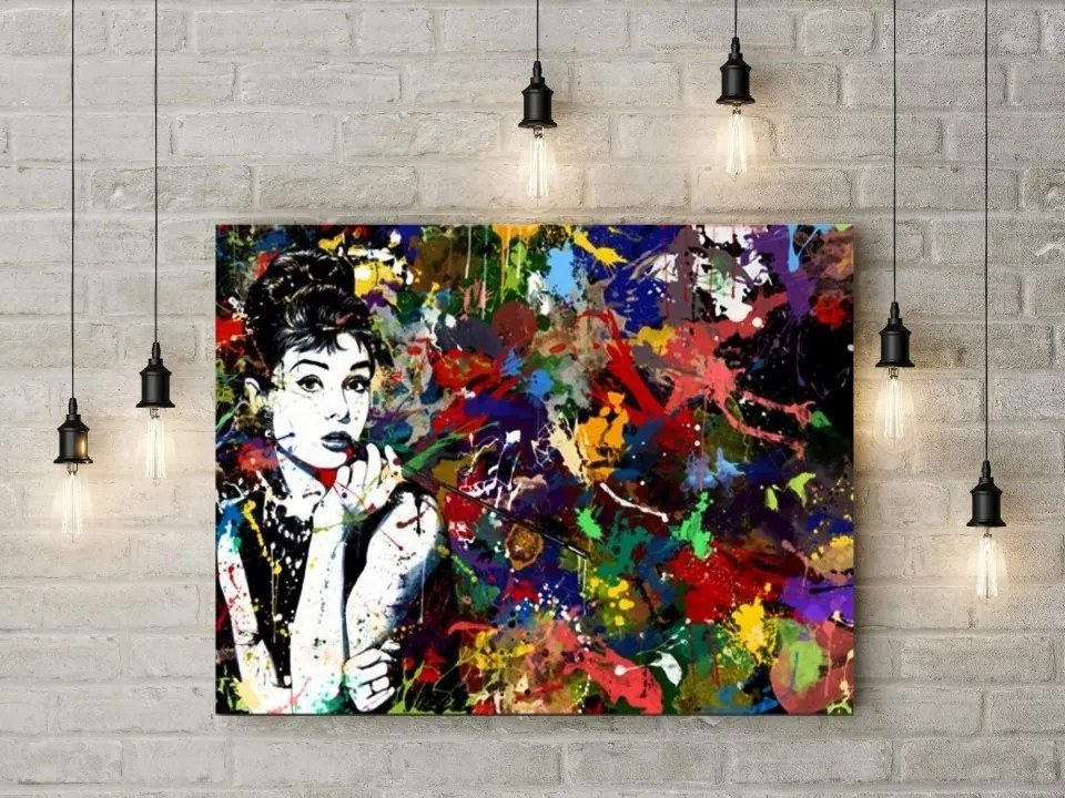 Tablou canvas Audrey Hepburn 120x80 cm