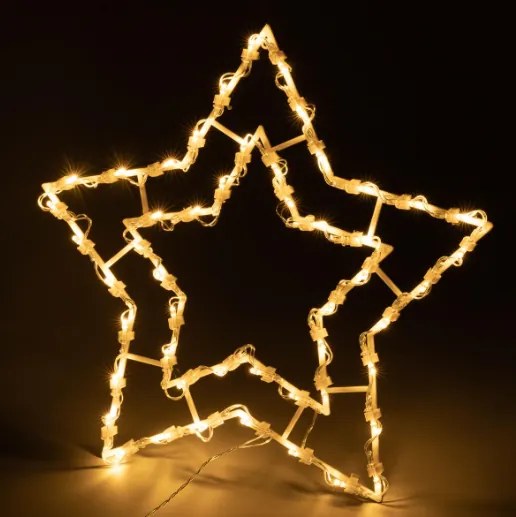 Decorațiuni pentru ferestre de Crăciun - 50 LED-uri, stea