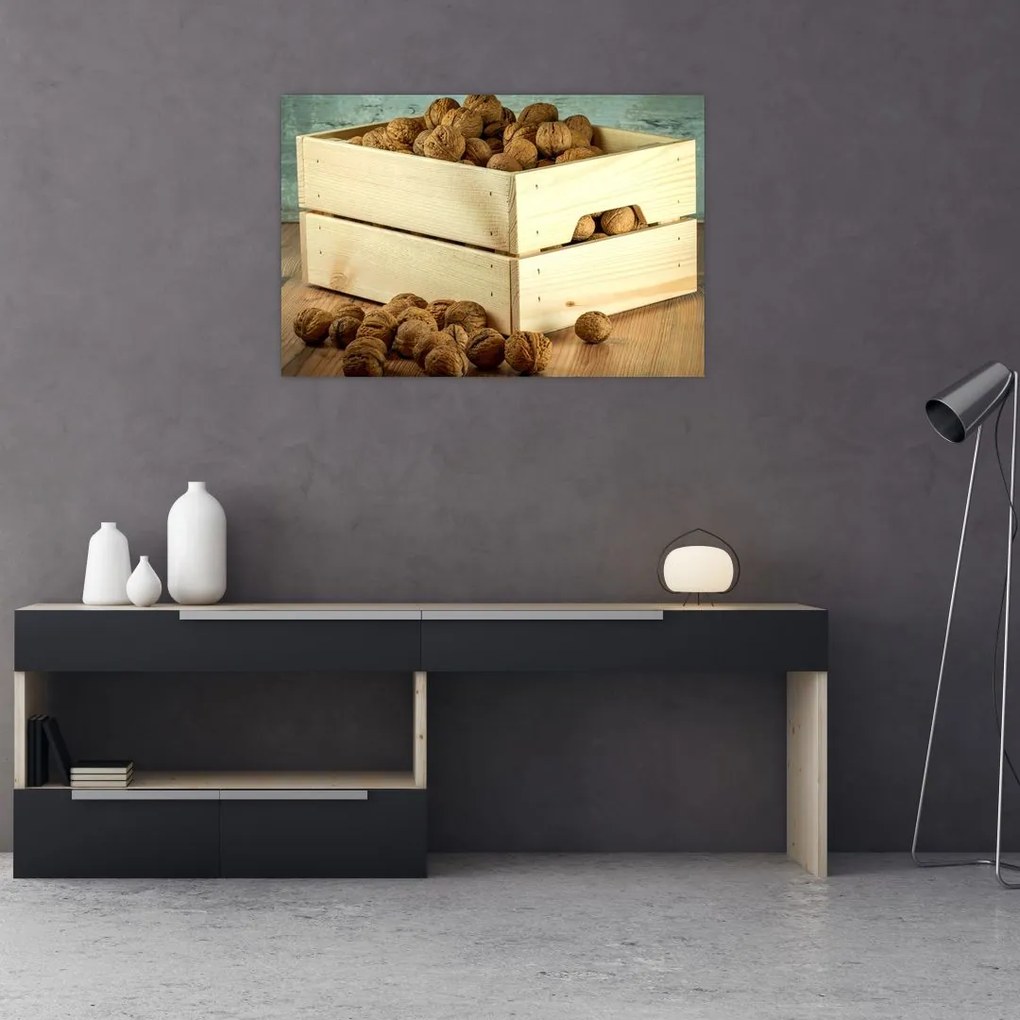 Tablou - Natură moartă de toamnă cu nuci (90x60 cm)