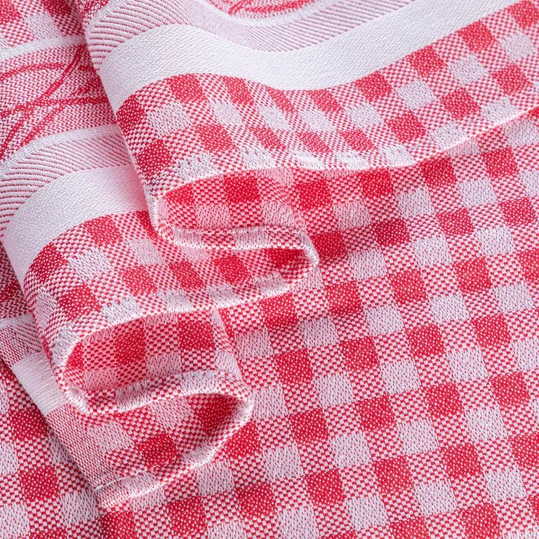 Prosoape de bucătărie din bumbac jacquard roșu 50 x 70 cm 3 buc