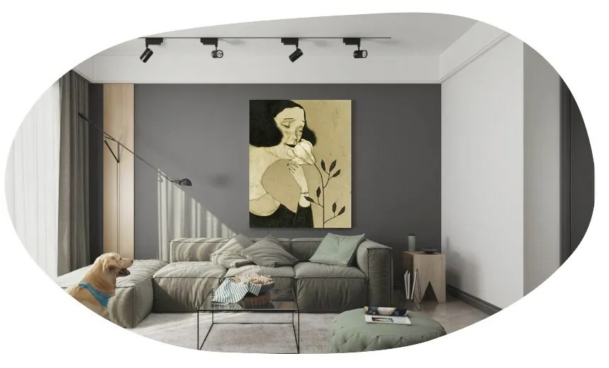 Oglindă Vanomi Black 52 x 89 cm