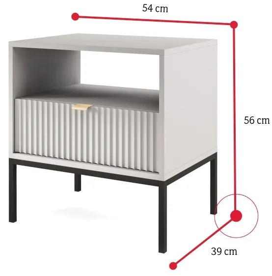 Expedo Noptiera SOVA, 54x56x39, gri