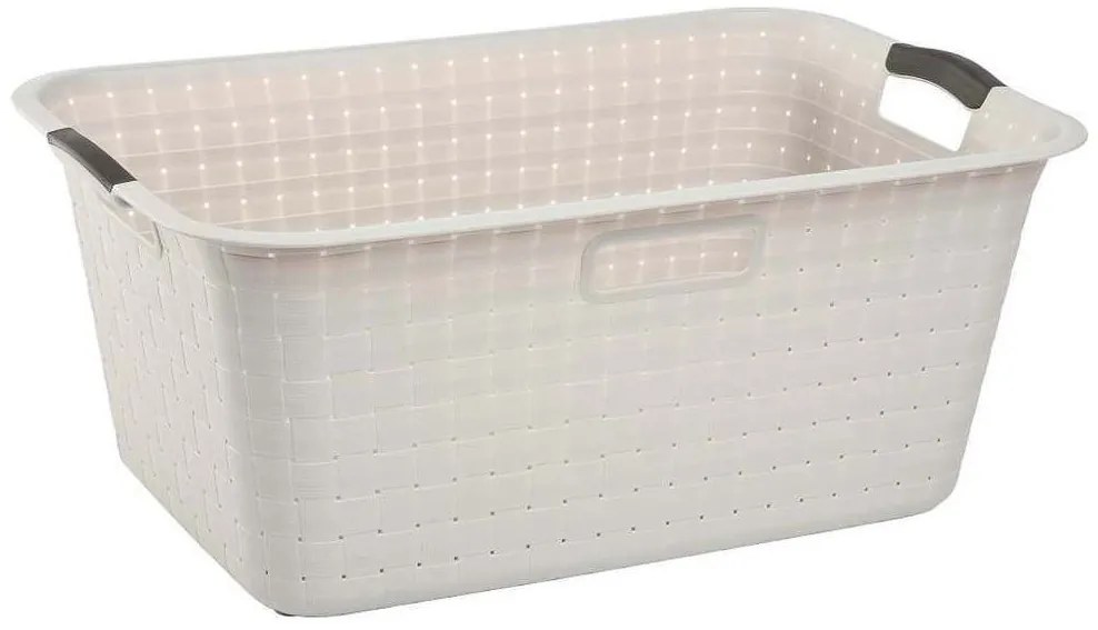 Coș curver pentru rufe curate - 40 l, crem deschis