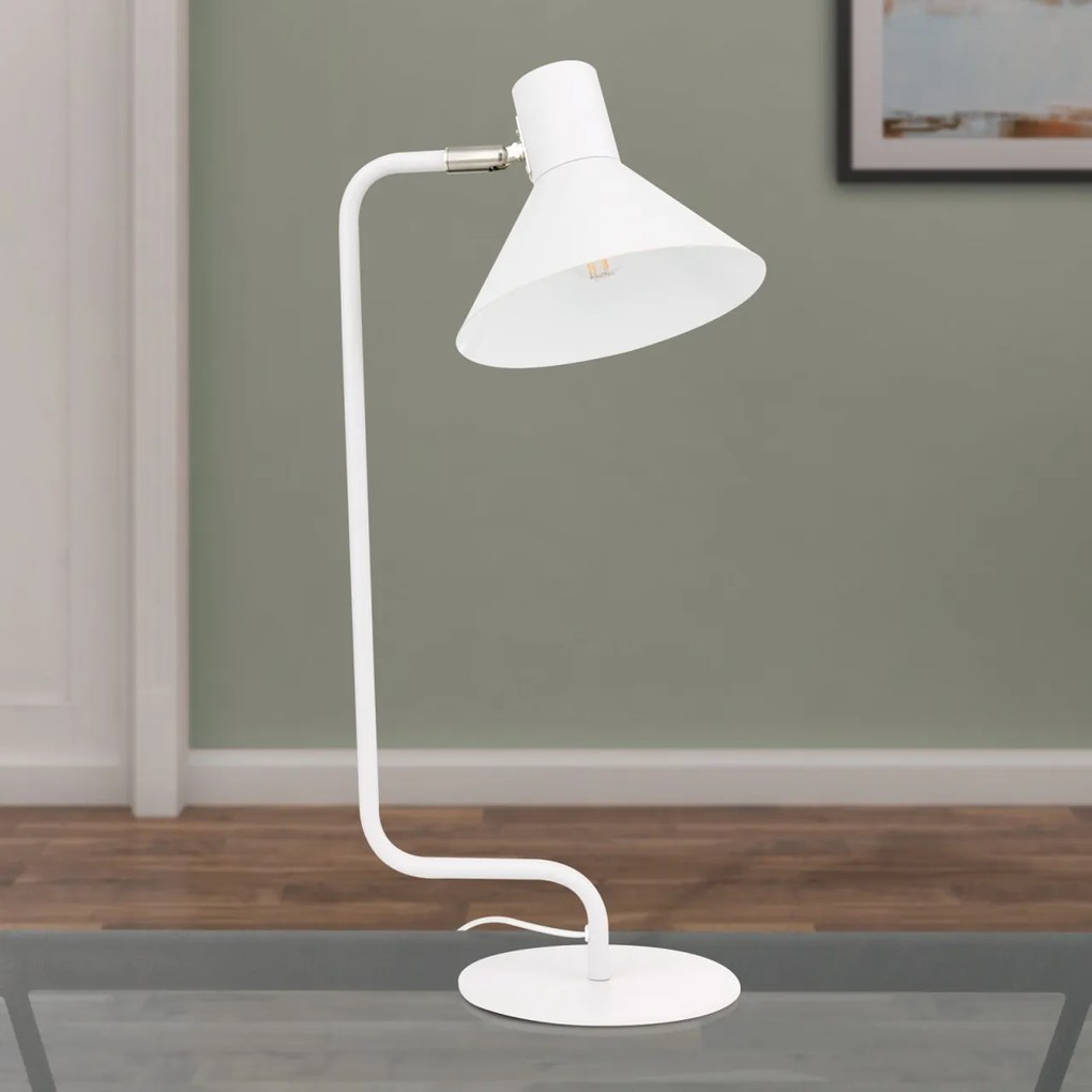 Veioza / Lampa de birou stil modern VIKTORIA alba