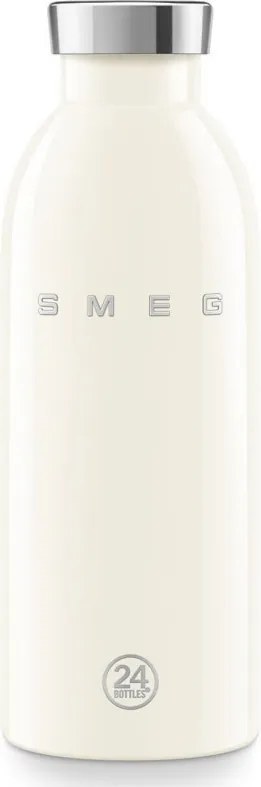 Sticla termos SMEG Clima 50's Style WBF01CR, 500 ml, Inchidere ermetica, Pereti dubli, Otel inoxidabil 18/8, Crem