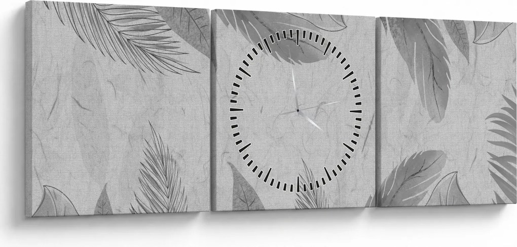 Tablou - Frunze (cu ceas) (90x30 cm)
