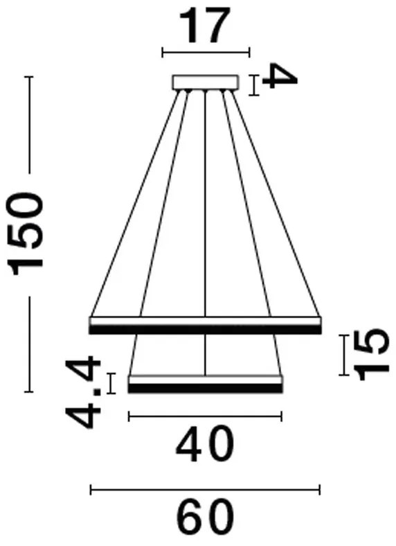 Lustra LED suspendata design elegant ADRIA D-60cm