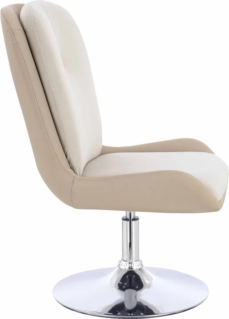 HR690N Scaun Velvet&amp;soft Piele Pu Cremos/Cremos Bază Cromata