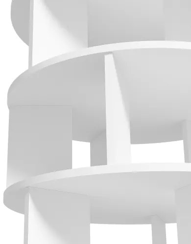 Rotonda scarpiera, rotativă, 5 niveluri, 115×60×60 cm, Alb
