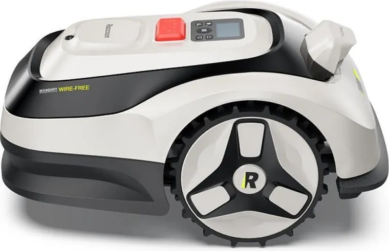 Robot de tuns iarba RoboUp Racoon 2 SE, 600 m², 150 min, cameră AI, zone, 3-8 cm, senzor de ploaie, evitare obstacole, Wi-Fi, alb
