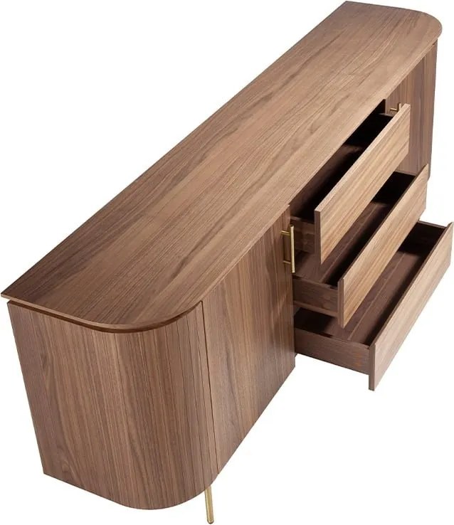 Comoda moderna design LUX Wood and Gold