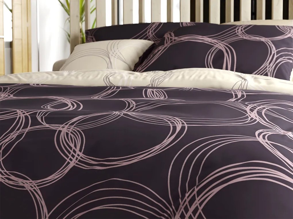 Lenjerie de pat din bumbac BUBBLES BLEND negru Dimensiune lenjerie de pat: 70 x 90 cm | 140 x 200 cm