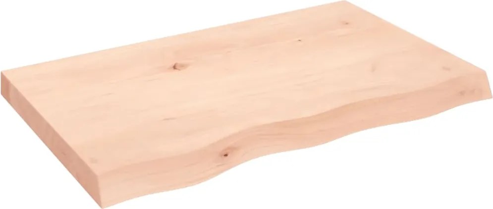 vidaXL Poliță de perete, 80x50x(2-6) cm, lemn masiv de stejar netratat