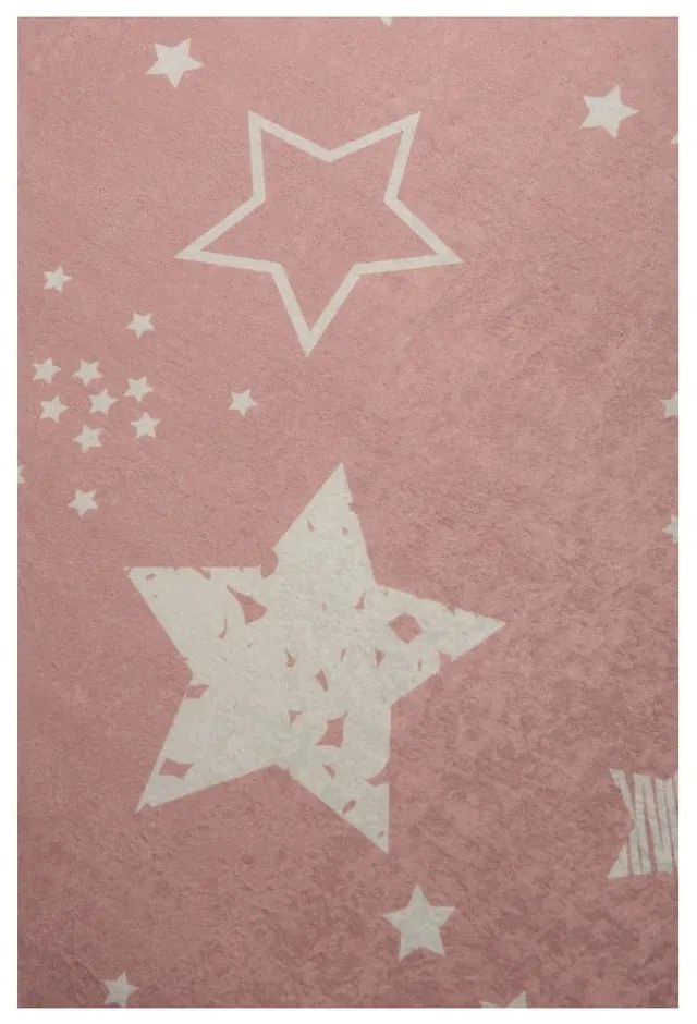 Covor copii Pink Stars, 100 x 160 cm