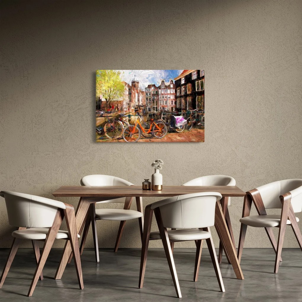 Tablou - Amsterdam, pictură (90x60 cm)