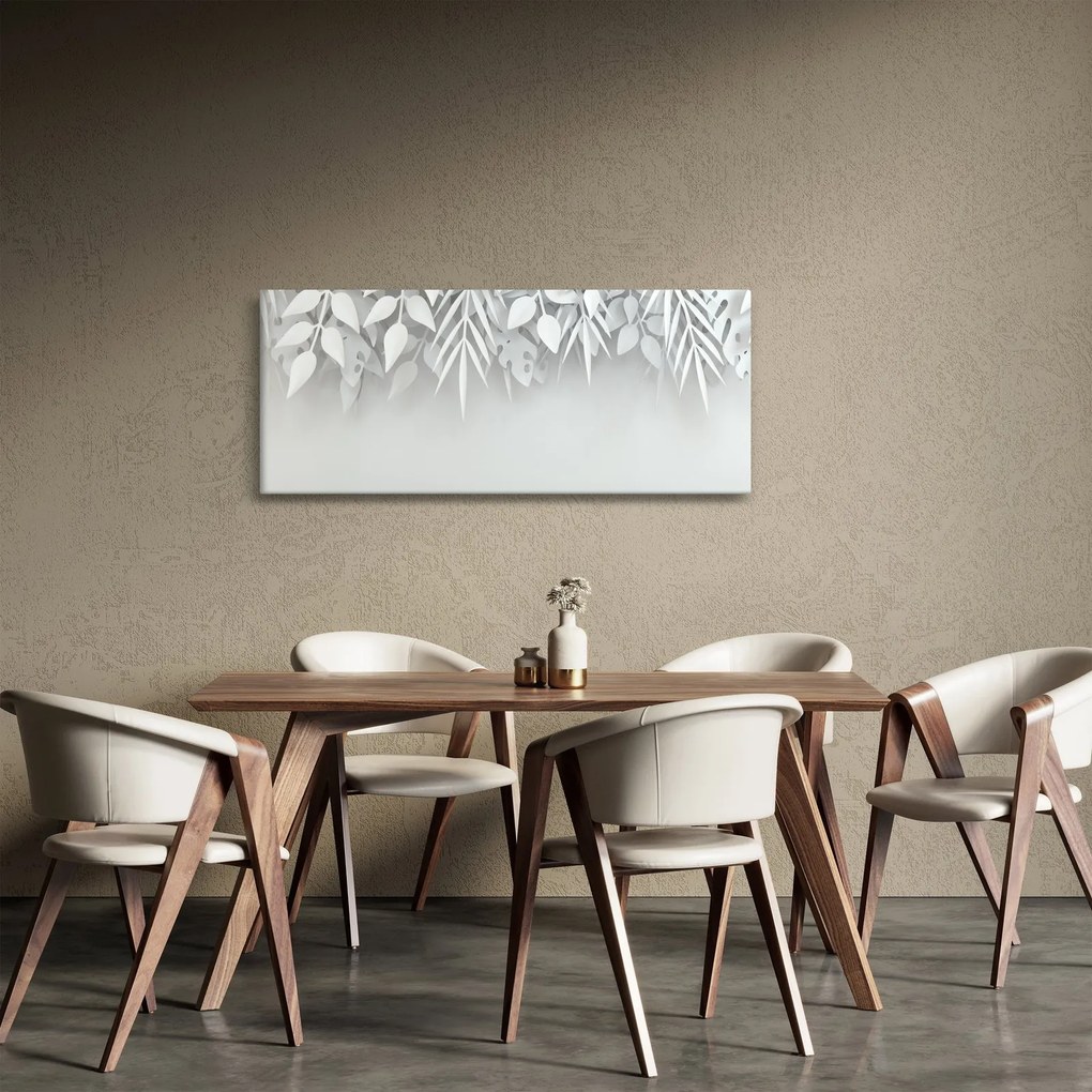 Tablou - Frunze de plasitic (120x50 cm)