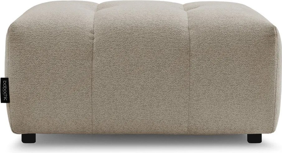 Taburet bej cu tapițerie din chenille Roxelane – Bobochic Paris