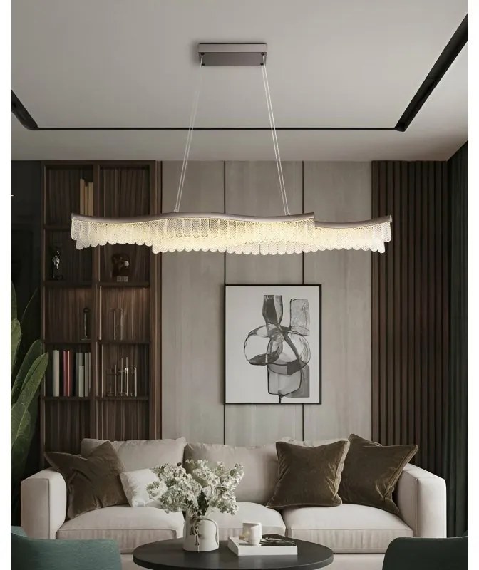 Lustra suspendata, Metal Grafit Mat, Cristale Acrilice, JULIET 67348H GL