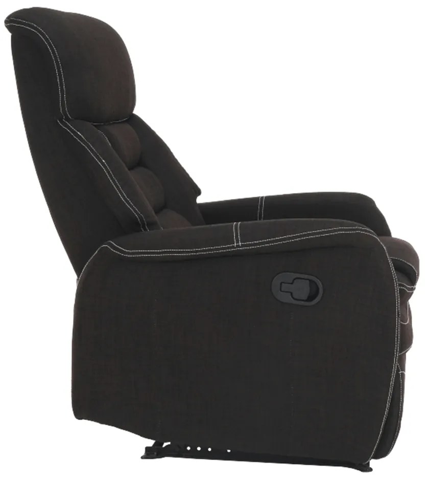 Fotoliu pentru relaxare, material textil ciocolatiu, KOMFY